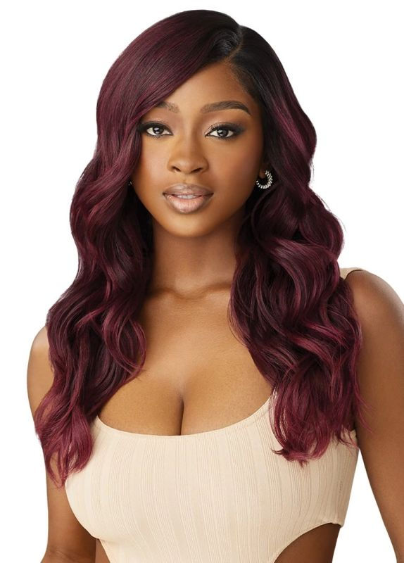 Thumbnail: OUTRE SYNTHETIC MELTED HAIRLINE LACE FRONT WIG - ELISSA