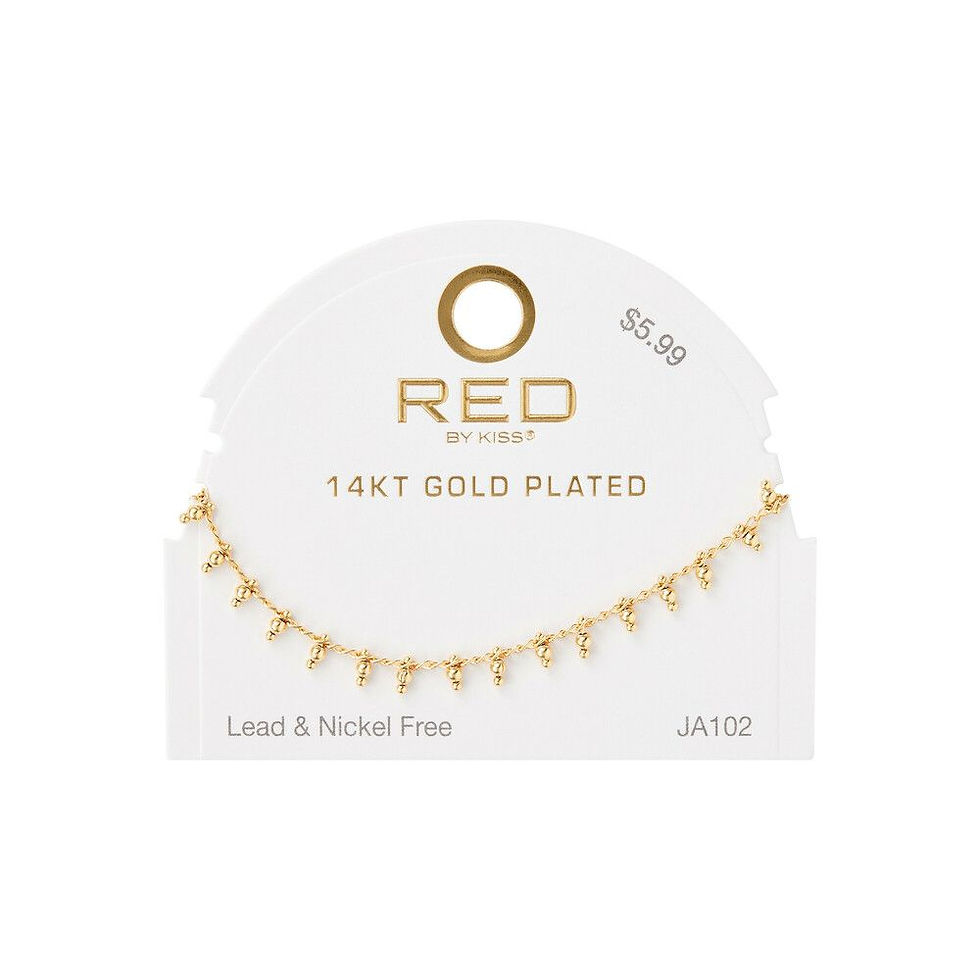 RED BY KISS 14K GOLD PLATED GLAM FASHION ANKLET BALL - JA102