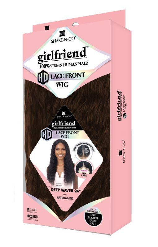 Thumbnail: SHAKE-N-GO GIRLFRIEND 100% VIRGIN HUMAN HAIR HD LACE FRONT WIG - DEEP WAVER 24"