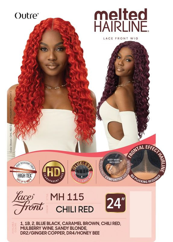 Thumbnail: OUTRE SYNTHETIC MELTED HAIRLINE LACE FRONT WIG - MH 115