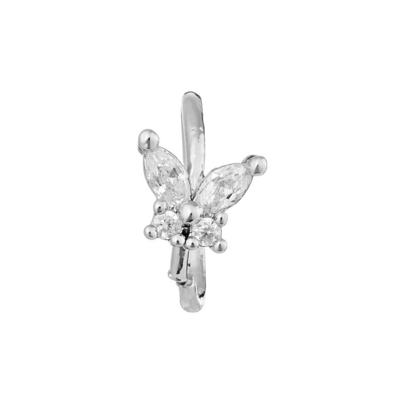 Thumbnail: ARRIA INDIVIDUAL PACK NOSE HOOP MINI BUTTERFLY - GOLD/WHITE GOLD