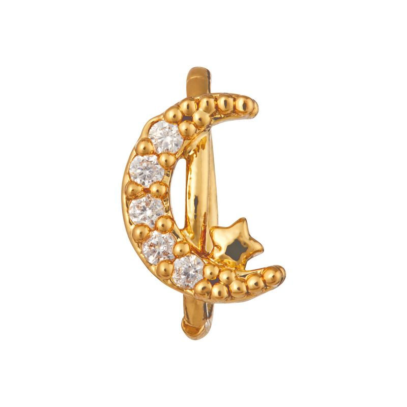 Thumbnail: ARRIA INDIVIDUAL PACK NOSE HOOP CRESCENT MOON - GOLD/WHITE GOLD