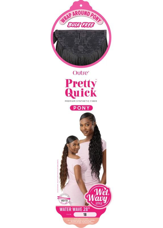 Thumbnail: OUTRE PRETTY QUICK SYNTHETIC WRAP PONY - WATER WAVE 28"