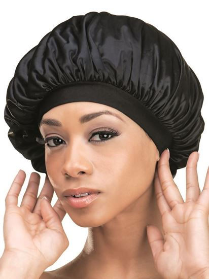 Thumbnail: Qfitt ORGANIC ARGAN OLIVE OIL &  SHEA BUTTER TREATED LARGE BONNET