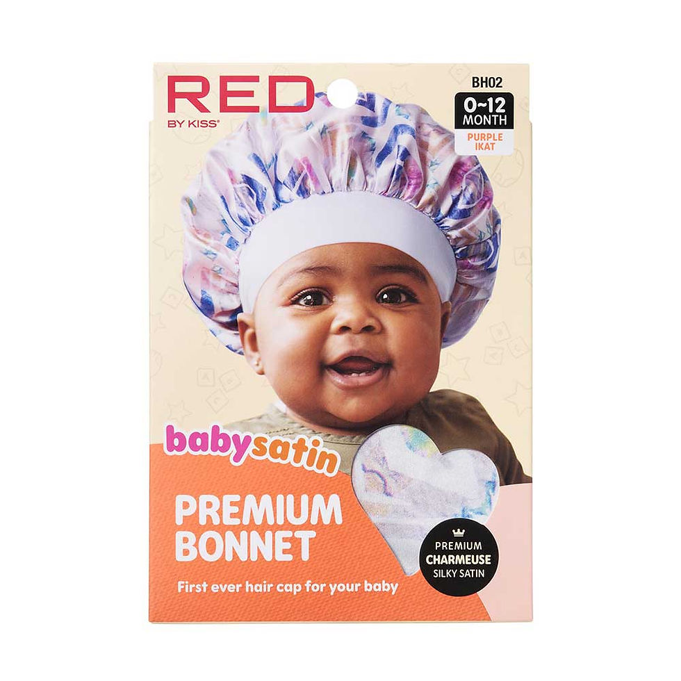 Thumbnail: RED BY KISS BABY SATIN BONNET