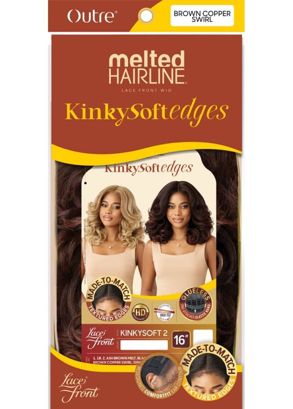 Thumbnail: OUTRE MELTED HAIRLINE KINKY SOFT EDGES HD LACE FRONT WIG - KINKYSOFT 2