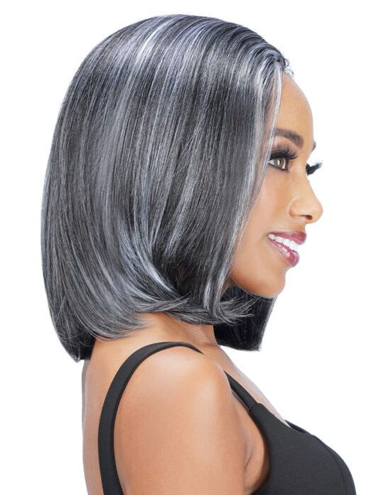 Thumbnail: ZURRY SIS MS. WISDOME SALT AND PEPPER SYNTHETIC LACE PART WIG - WISDOM 304