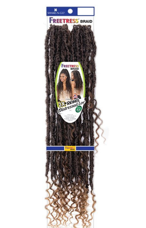 Thumbnail: SHAKE N GO FREETRESS CROCHET BRAIDS 2X REBEL DISTRESSED LOC 22"