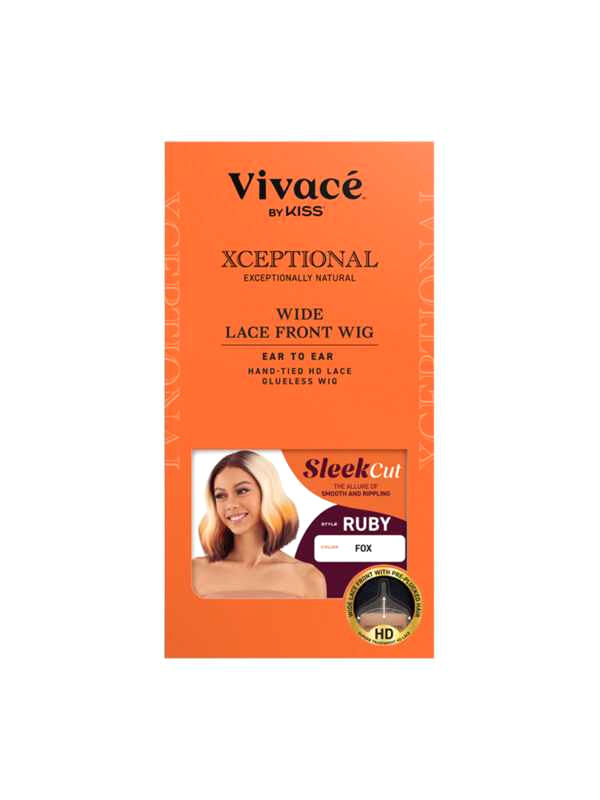 Thumbnail: VIVACE XCEPTIONAL GOLD SLEEK CUT LACE FRONT WIG - RUBY