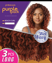 Thumbnail: OUTRE PREMIUM PURPLE PACK LONG SERIES 3PCS WEAVE - WET & WAVY  BEACH CURL