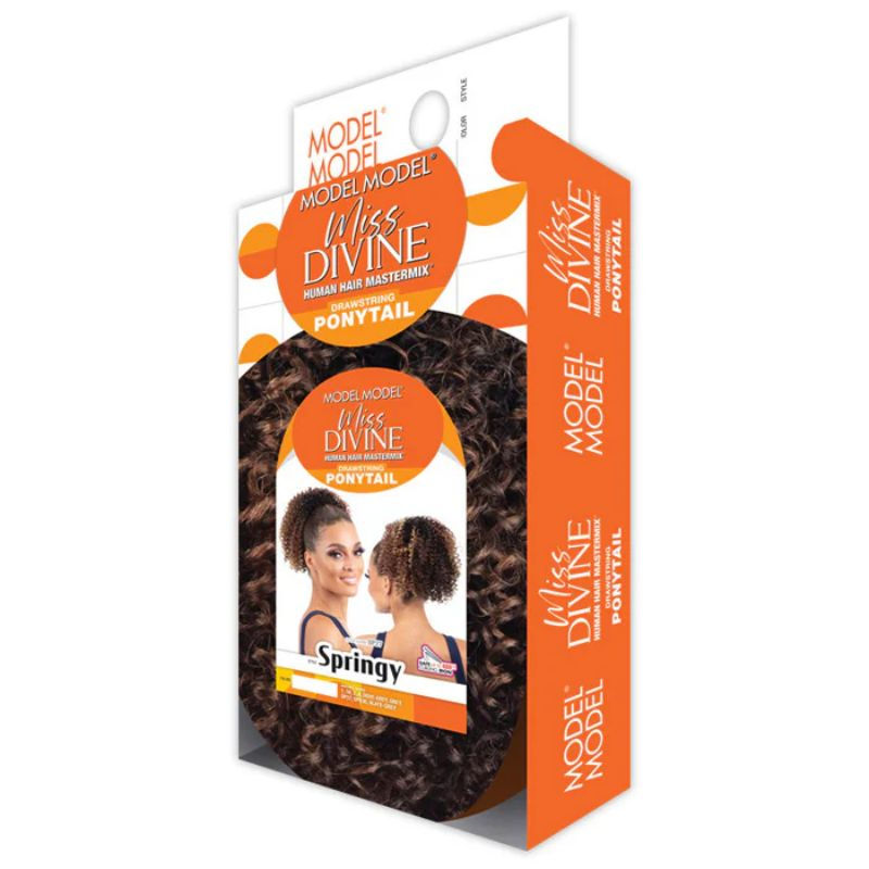 Thumbnail: MODEL MODEL MISS DIVINE HUMAN HAIR BLEND DRAWSTRING PONYTAIL - SPRINGY