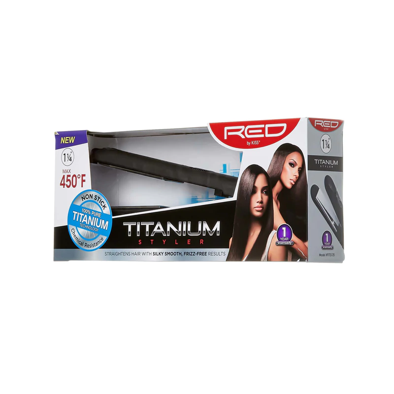 Thumbnail: RED BY KISS TITANIUM STYLER 1 1/4" FLAT IRON - FITS125