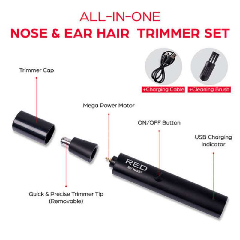 Thumbnail: RED BY KISS RECHARGEABLE NOSE HAIR TRIMMER