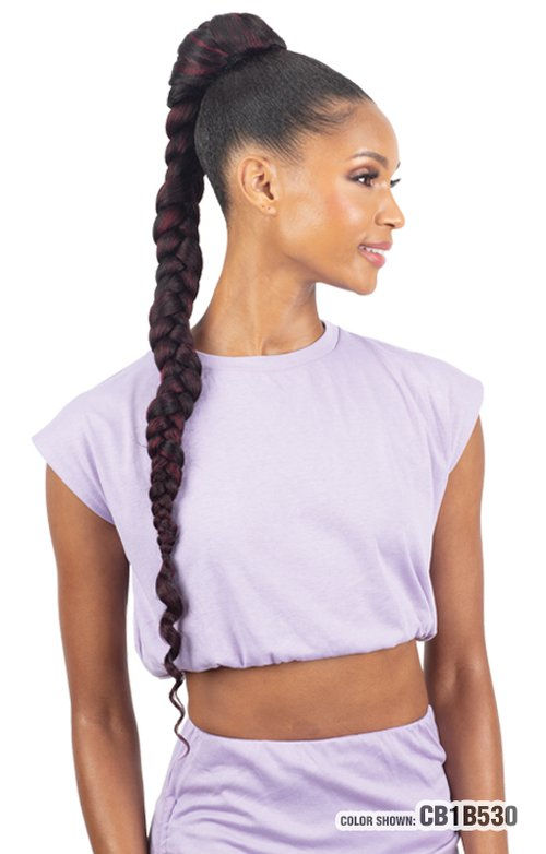Thumbnail: SHAKE N GO FREETRESS EQUAL SYNTHETIC PONYTIAL - JUMBO BRAID GODDESS PONYTAIL 30"