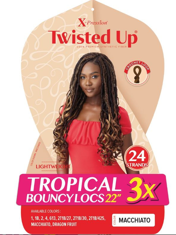 Thumbnail: OUTRE CROCHET BRAID X-PRESSION TWISTED UP - TROPICAL BOUNCY LOCS 22" 3X