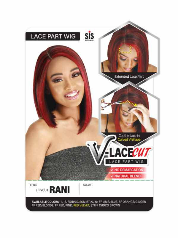Thumbnail: ZURRY SIS SYNTHETIC HAIR LACE PART WIG - LP-VCUT RANI