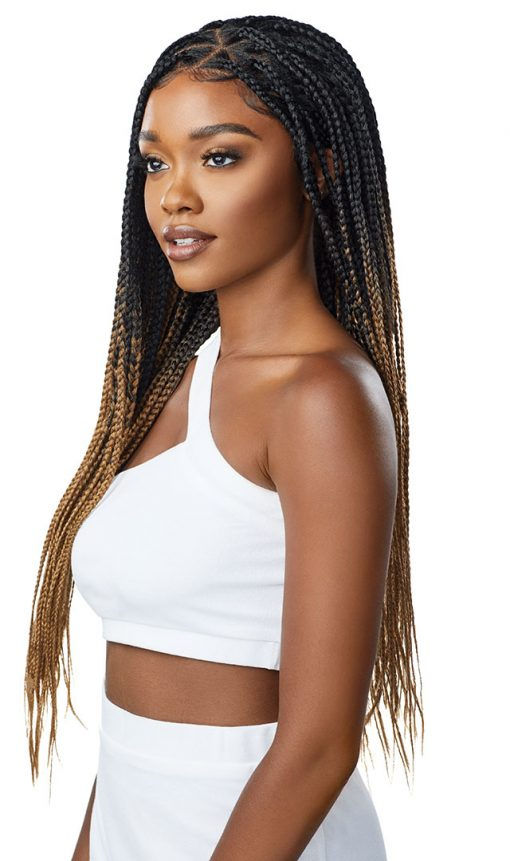 Thumbnail: OUTRE PRE- BRAIDED13"X4" LACE FRONTAL WIG - KNOTLESS TRIANGLE PART BRAIDS