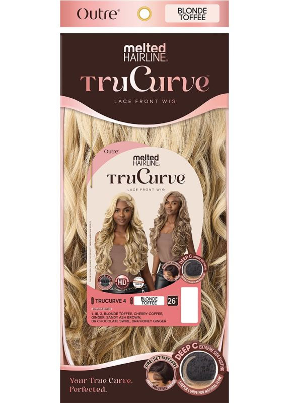 Thumbnail: OUTRE MELTED HAIRLINE TRUCURVE GLUELESS HD DEEP C-PART LACE WIG - TRUCURVE 4