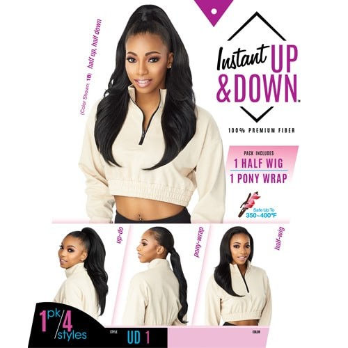 Thumbnail: SENSATIONNEL INSTANT UP & DOWN PONY WRAP HALF WIG UD 1