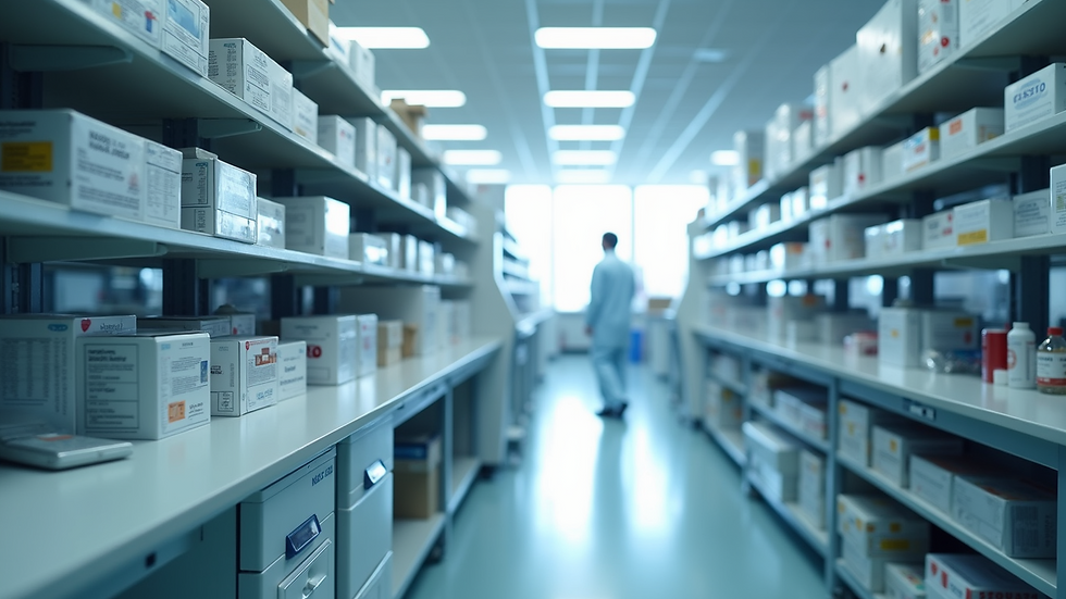 High angle view of a modern NABL certified laboratory