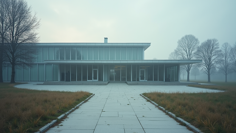 Eye-level view of Amrith Labs research building in Ramenakoppa