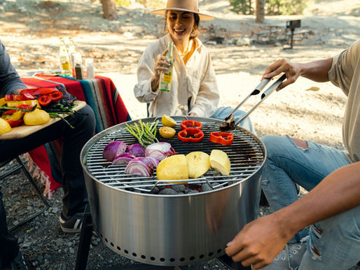 friends cooking outside