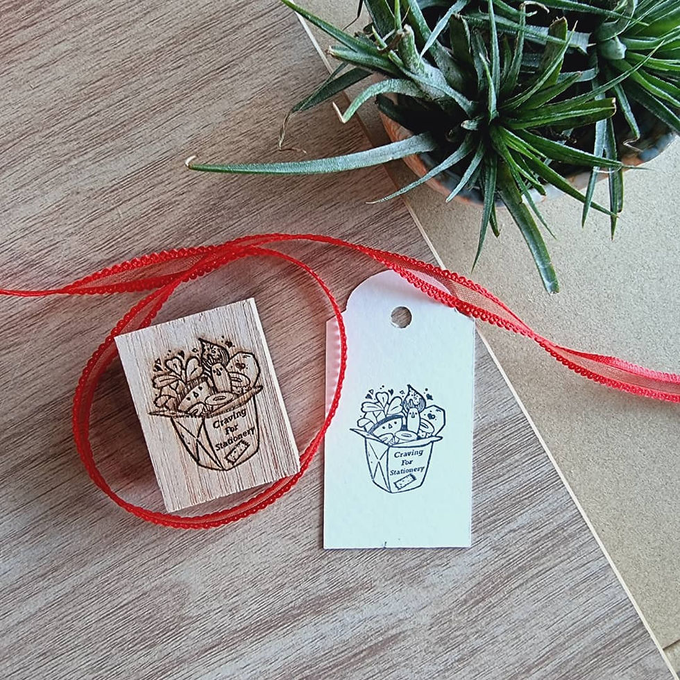 Craving for Stationery Rubber Stamp