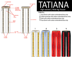 Tatiana high waisted wide leg trouser technical package ION Audrey Ion