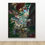 Thumbnail: Surreal fantasy poster print by Anna Karen of a Japanese schoolgirl with giant koi fish in an overgrown cityscape.