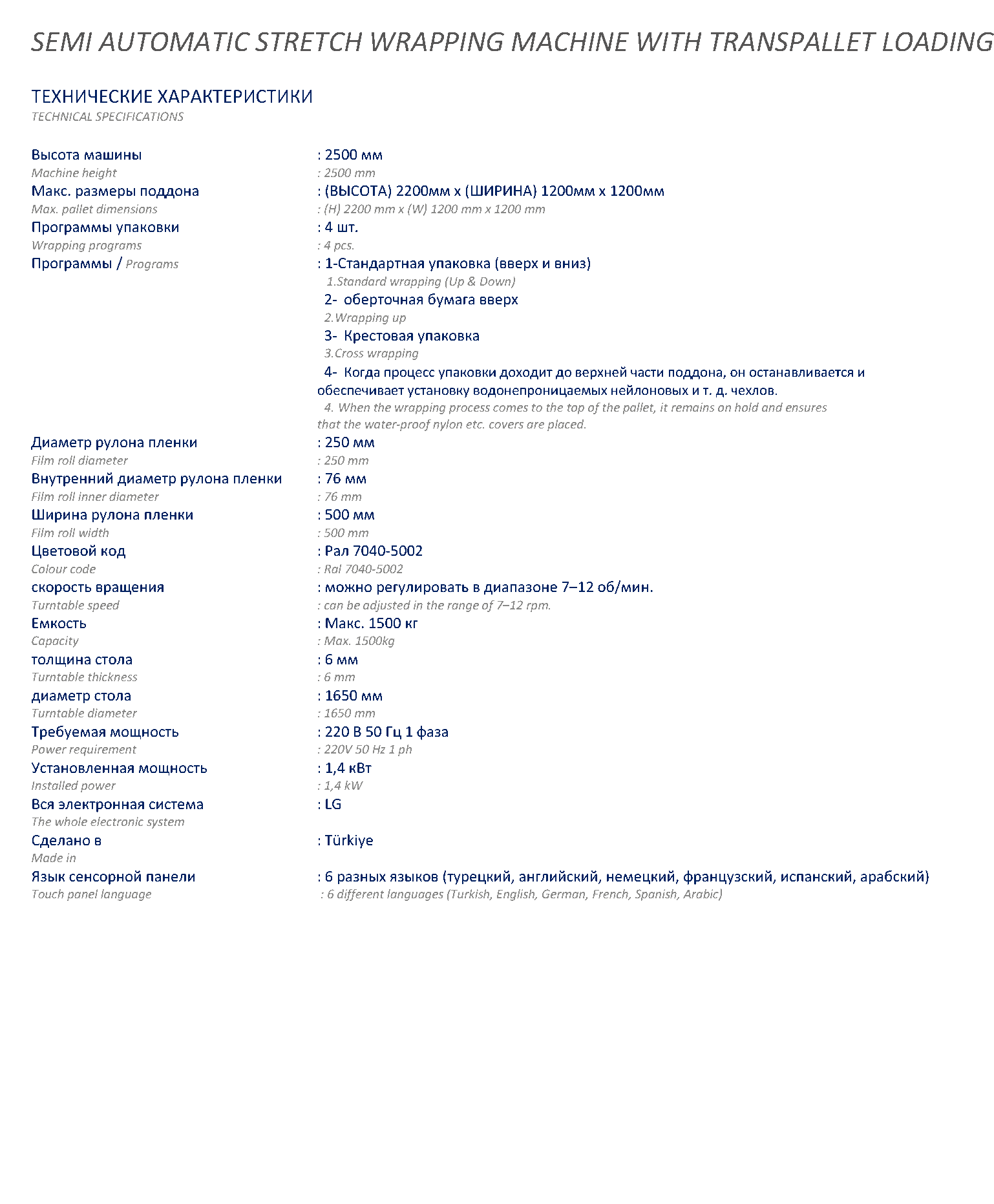 YARI OTOMATİK TRANSPALET GİRİŞLİ STREÇ SARMA MAKİNESİ.gif