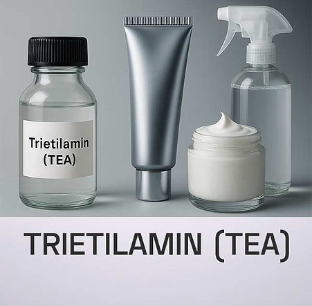 Trietilamin hammadesi ve kullanıldığı kozmetik ve temizlik ürünleri görseli