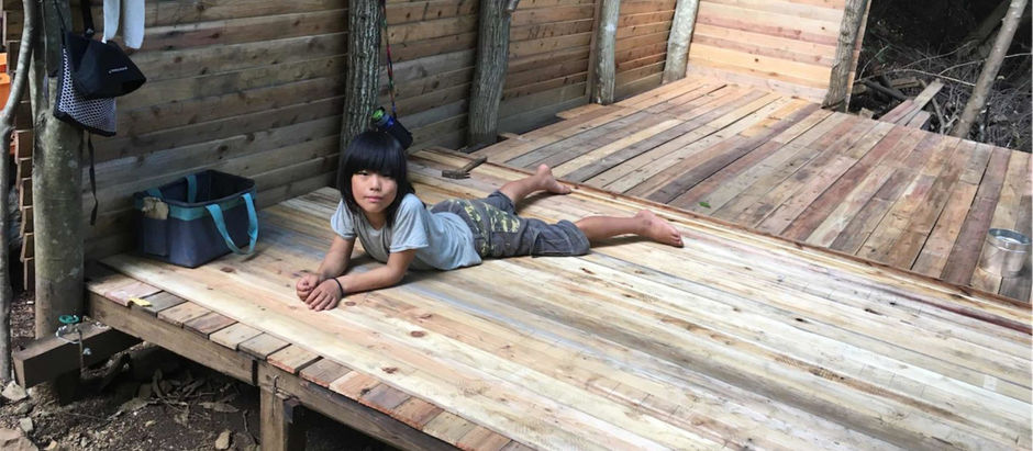 3層張りの途中（2層目）