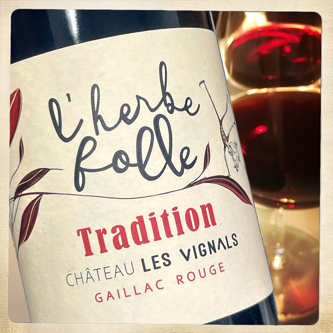 L'HERBE FOLLE ROUGE 2023 - BIO - Sud-Ouest - Château Les Vignals