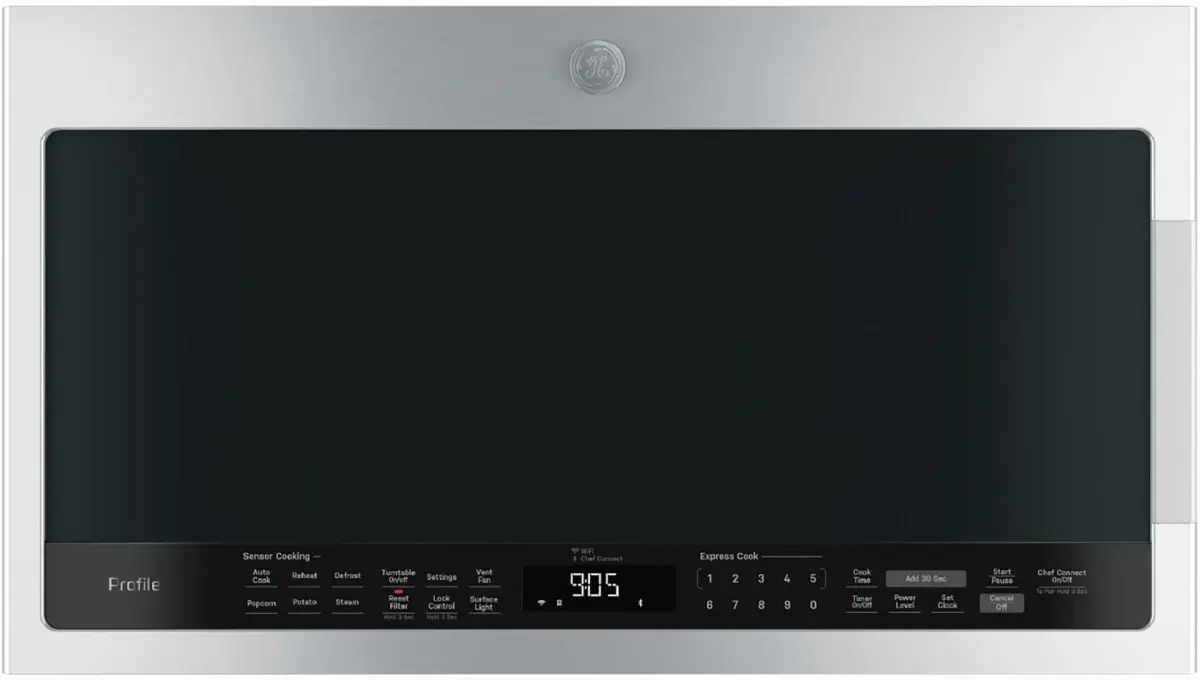GE Profile™ 2.1 Cu. Ft. Stainless Steel Over The Range Microwave