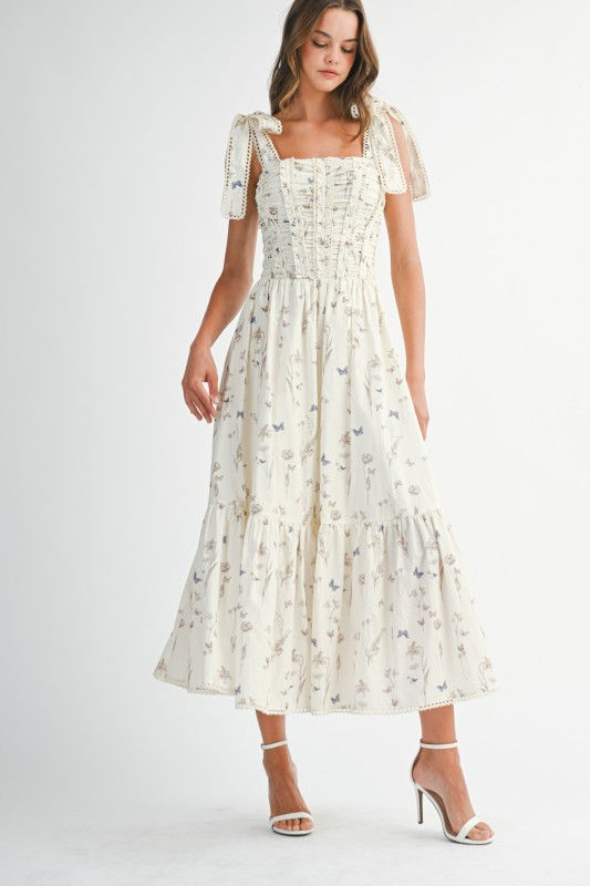 Miniatura: Emily Lace Up Corset Midi Dress