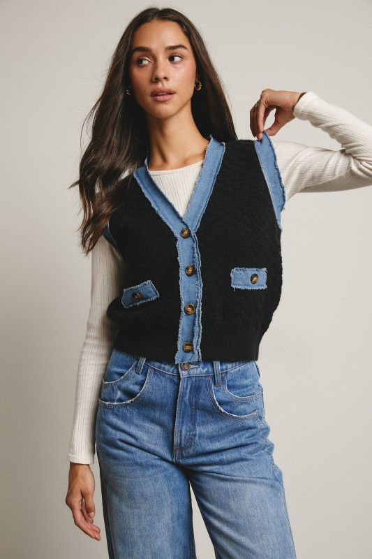 Miniatura: Olivia Blue Jean Vest
