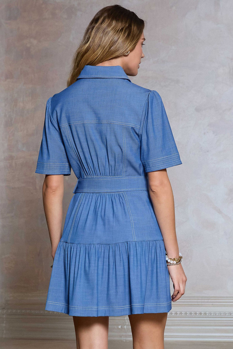 Miniatura: Margot Medium Denim Blue Mini Dress