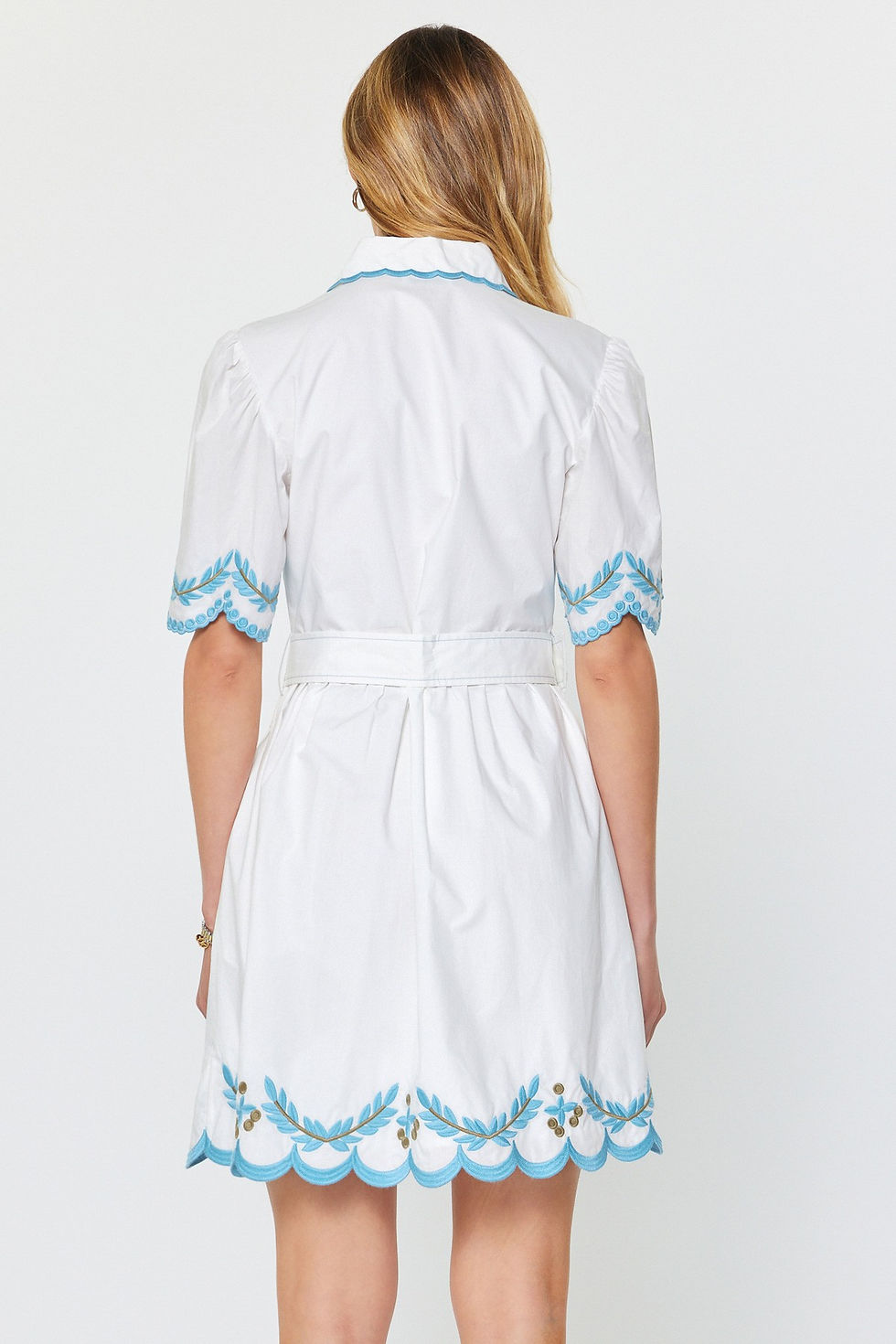Miniatura: Vera Embroidered White Mini Dress