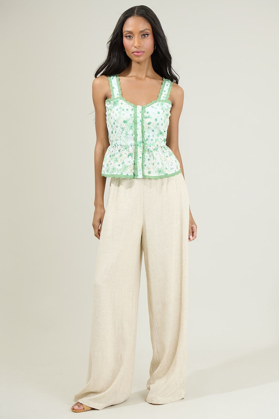 Miniatura: Blake Embroidered Button Up Top