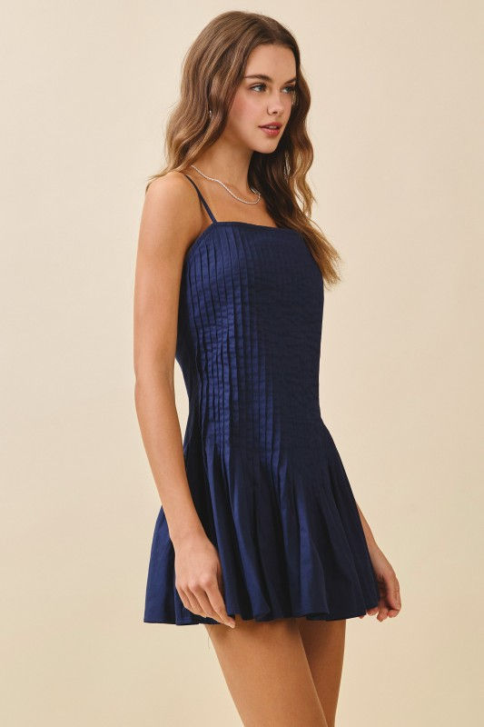 Miniatura: Rossy Pintuck Pleats Fit and Flare Dress