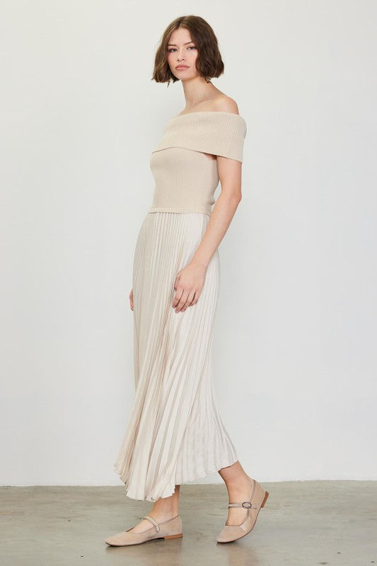 Miniatura: Estela Off The Shoulder Rib Dress
