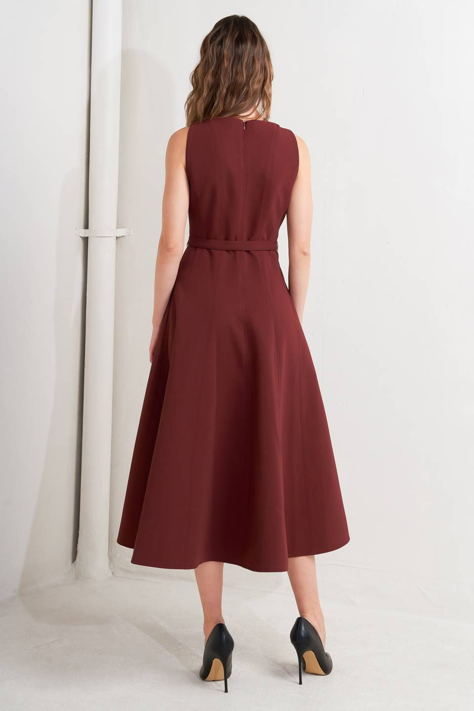 Miniatura: Elba Burgundy Midi Dress