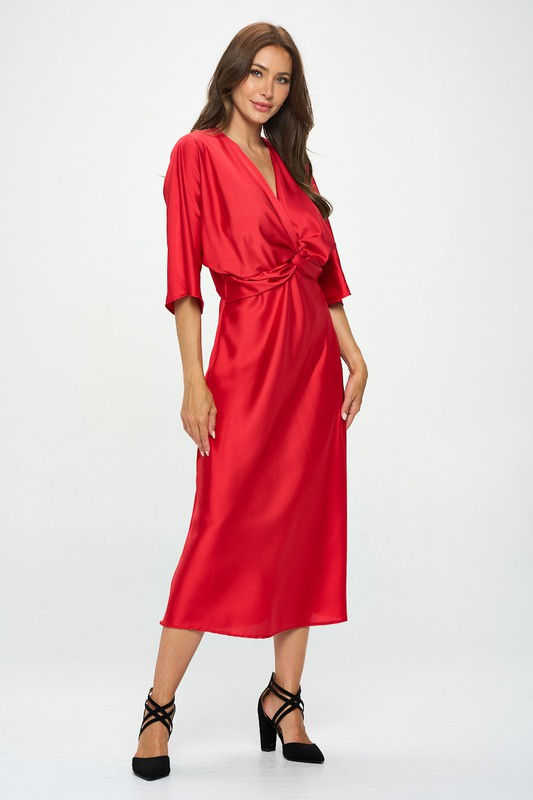Miniatura: Lily Kimono Satin Dress
