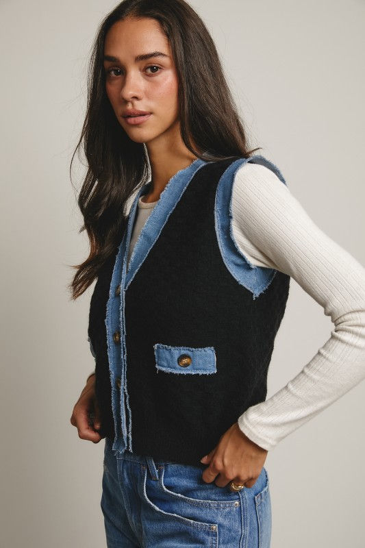 Miniatura: Olivia Blue Jean Vest