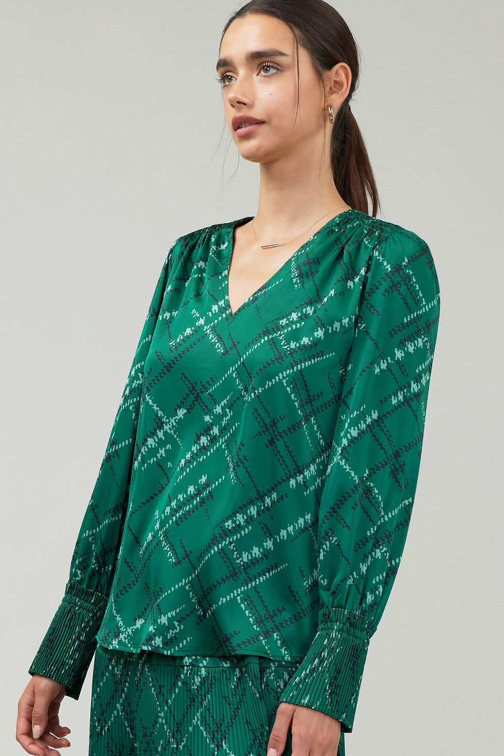Miniatura: Siena Long Sleeve V-Neck Blouse