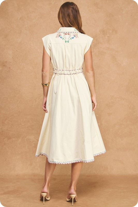 Miniatura: Andrea Embroidery Midi Dress