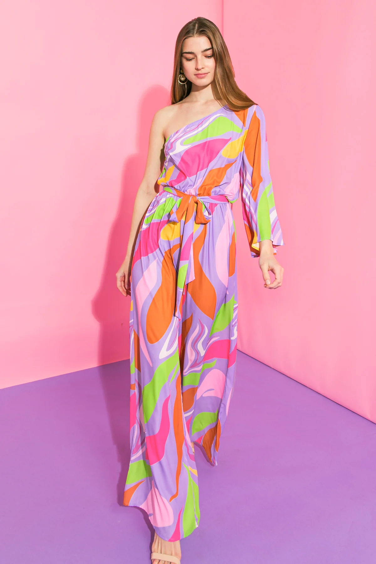 Rihanna One Shoulder Jumpsuit