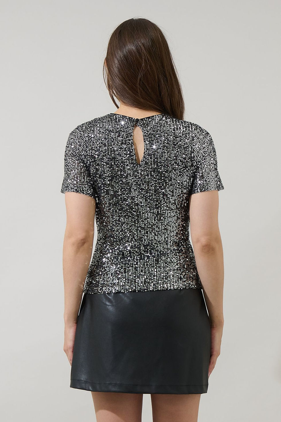 Miniatura: Carla Sequins Silver Top
