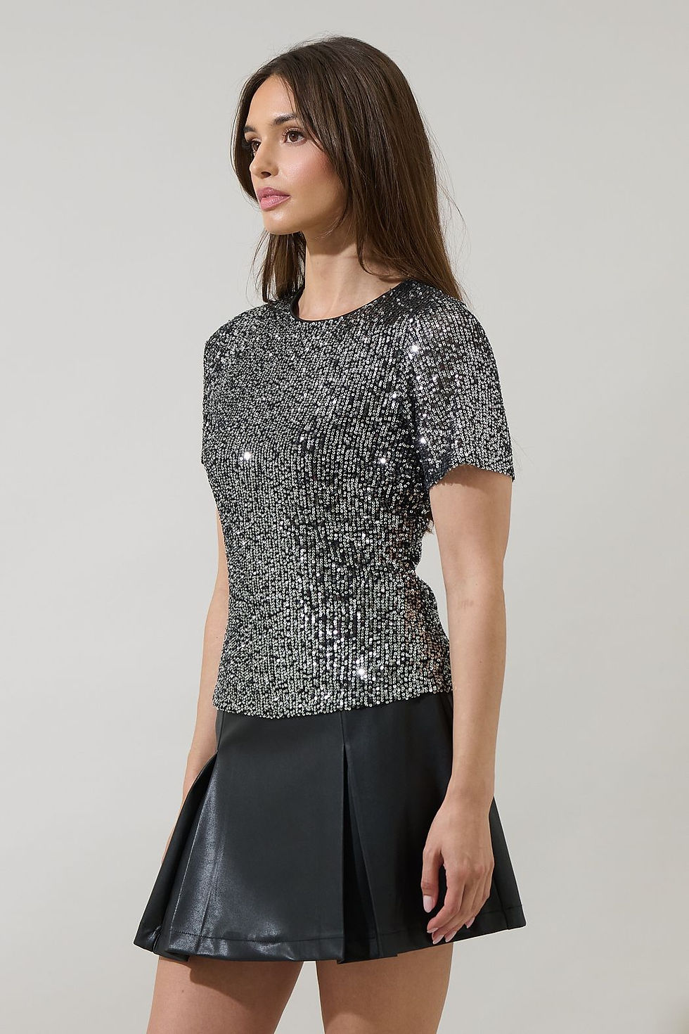 Miniatura: Carla Sequins Silver Top