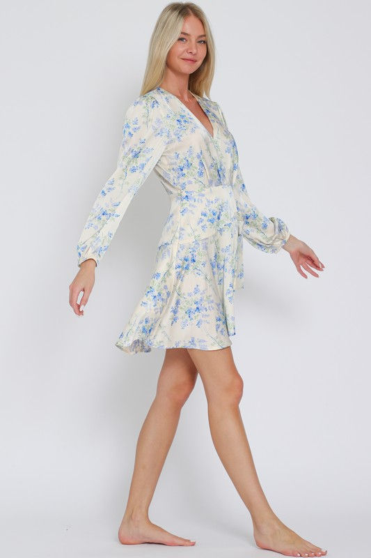 Miniatura: Sarah Long Sleeve Wrap Mini Dress